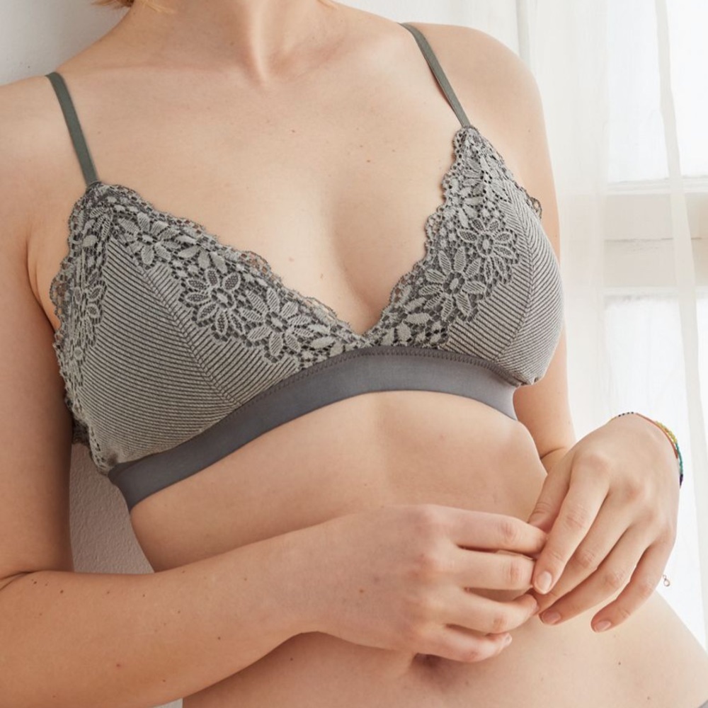 Aerie lace ribbed padded bralette